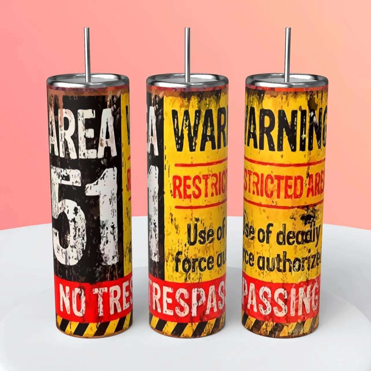 AREA 51 Cup - Futuristic Stainless Steel Tumbler for Out-of-This-World Hydration - Handmade with love