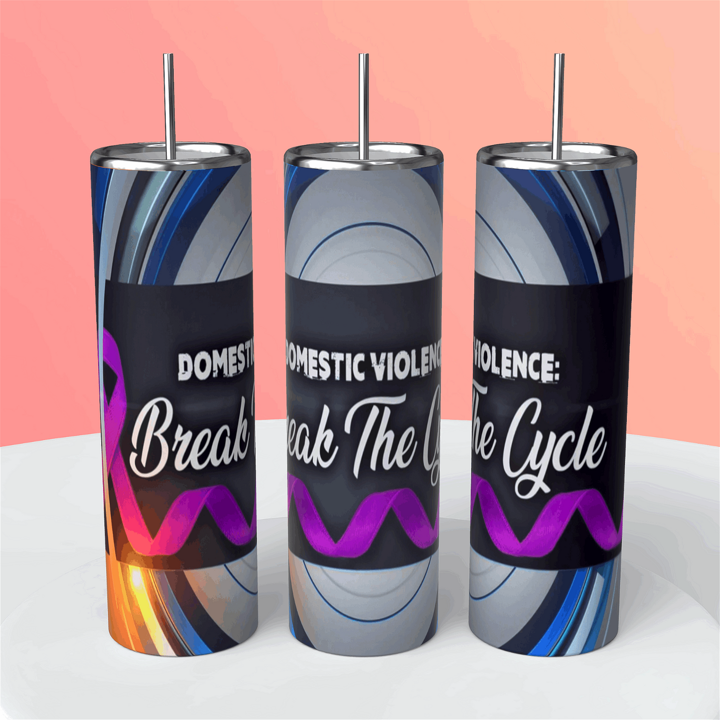 Break the cycle tumbler - Handmade with love