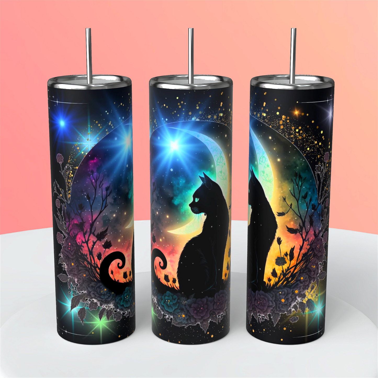 Cat tumbler - Handmade with love