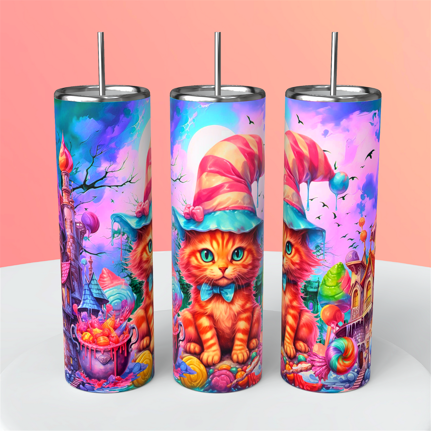 Cat tumbler - Handmade with love