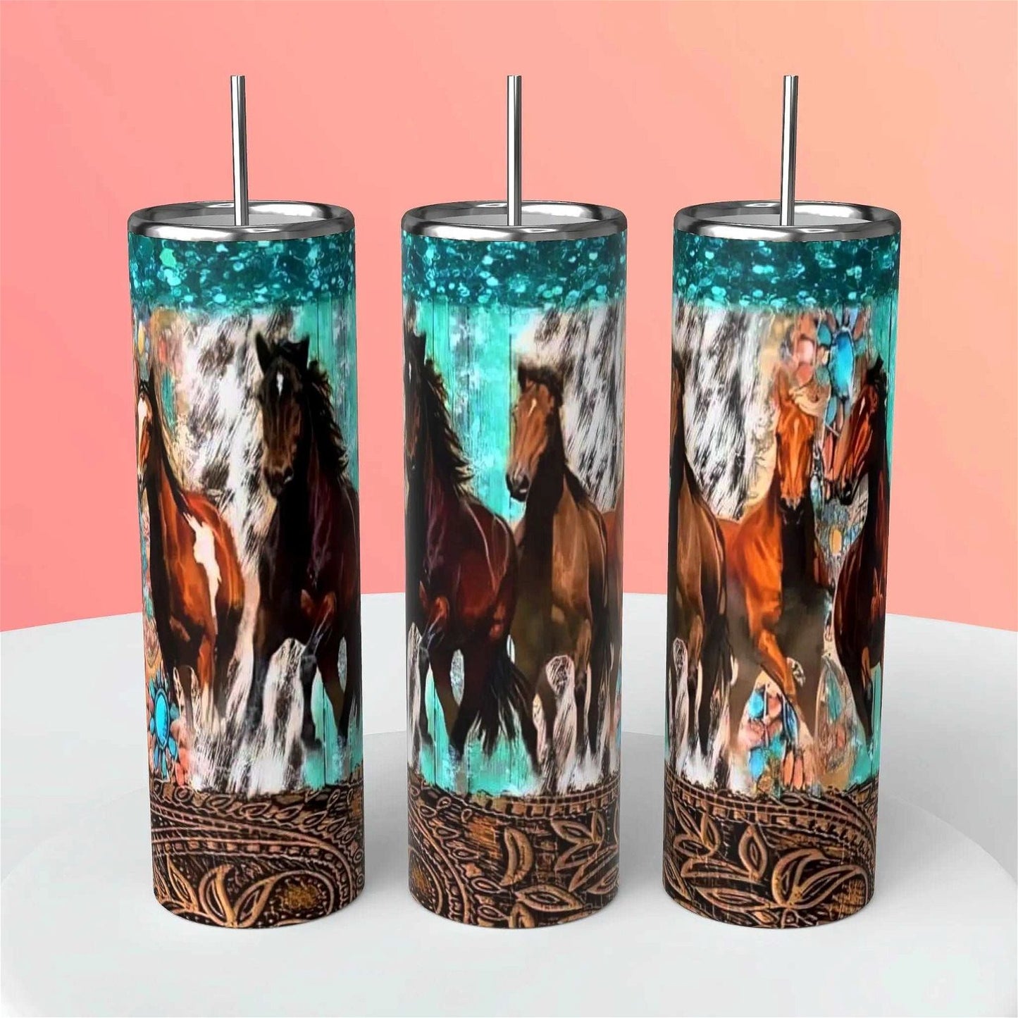 Gallop into Style with our Premium Horse Tumbler - Perfect for Equestrians and Horse Lovers - Handmade with love