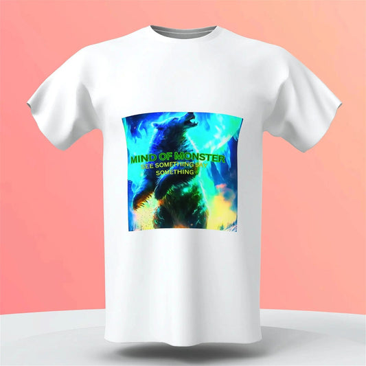 Mind of Monster (Bear) T-Shirt: Unleash Your Inner Beast with this Fierce and Stylish Tee - Handmade with love