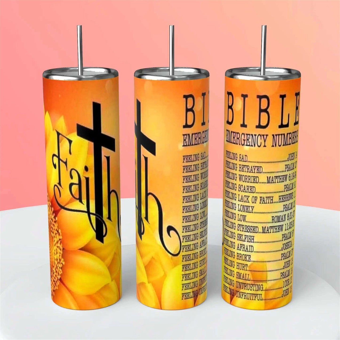 Personalized Christian Tumbler - Customizable Stainless Steel Tumbler Cup - Handmade with love
