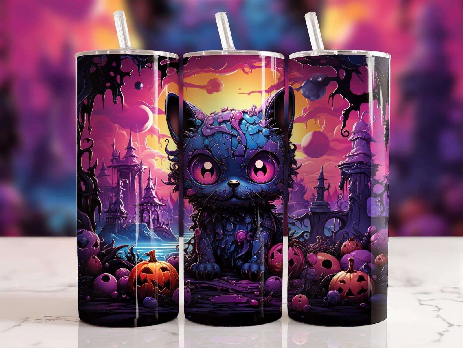 Playful Paws: Cat Tumbler - Handmade with love
