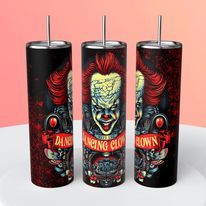 Spooky Delight: Halloween Tumbler for Horror Fans - Pennywise Inspired Design - Multiple Sizes Available (12oz-30oz) - Handmade with love