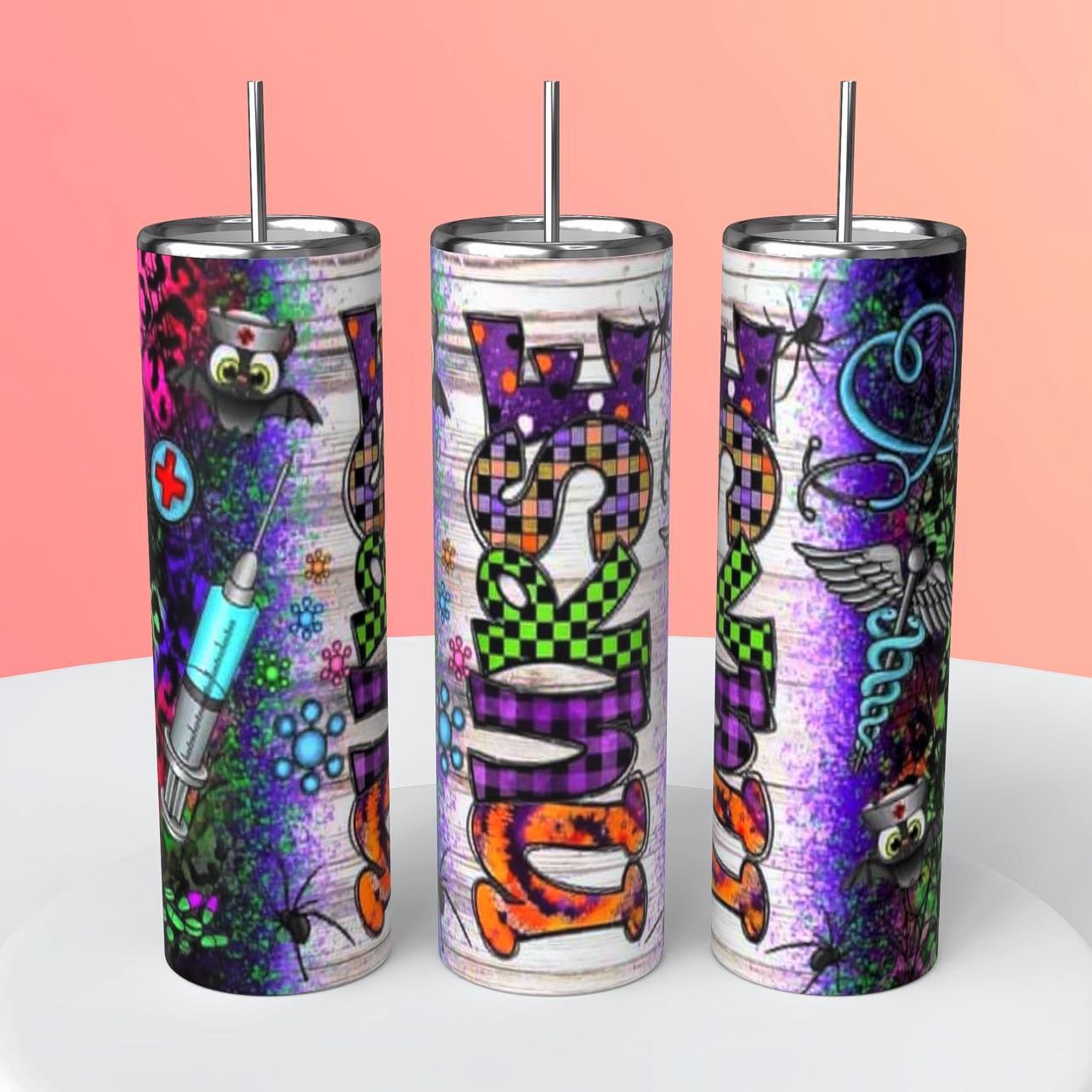 Spooky Nurse Tumbler - Perfect Gift for the Nurse in Your Family - Handmade with love