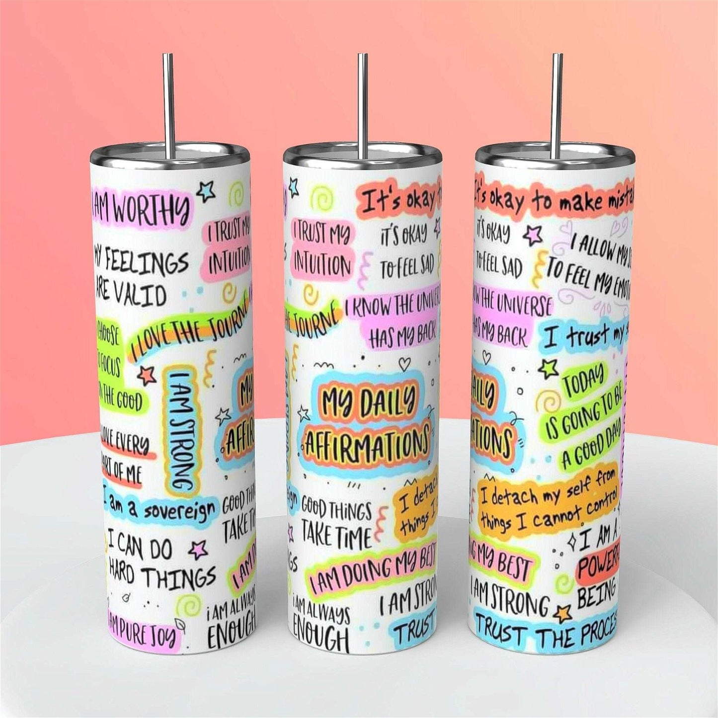 Transform Your Daily Routine with Affirmation Cups - Boost Self Care and Positivity - Handmade with love